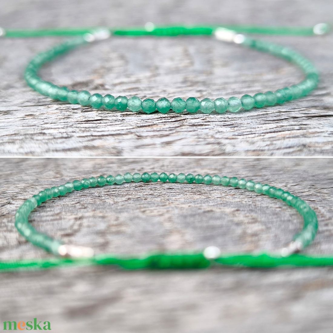 Aventurin karkötő - ékszer - karkötő - charm karkötő - Meska.hu