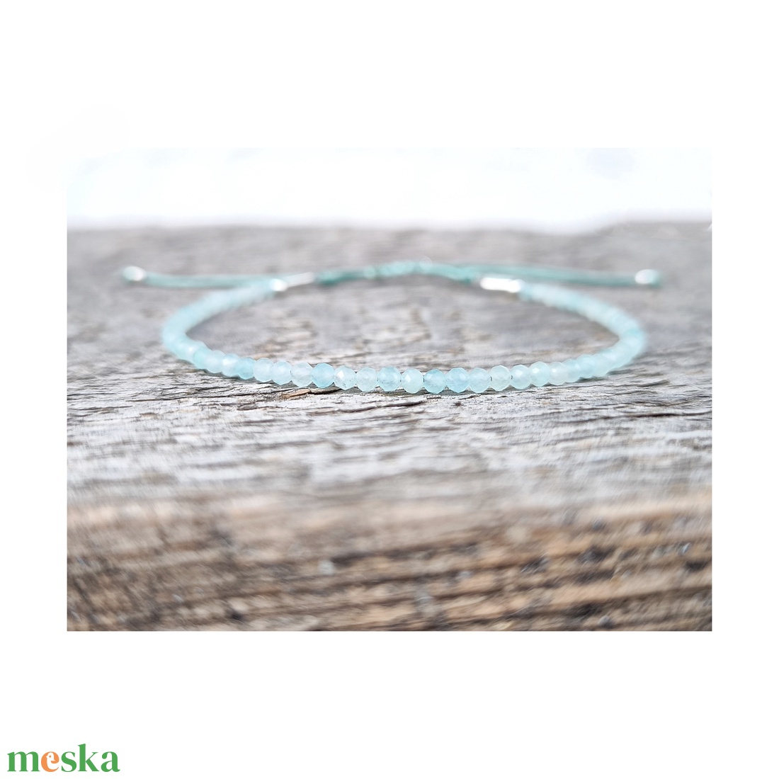 Amazonit karkötő - ékszer - karkötő - charm karkötő - Meska.hu