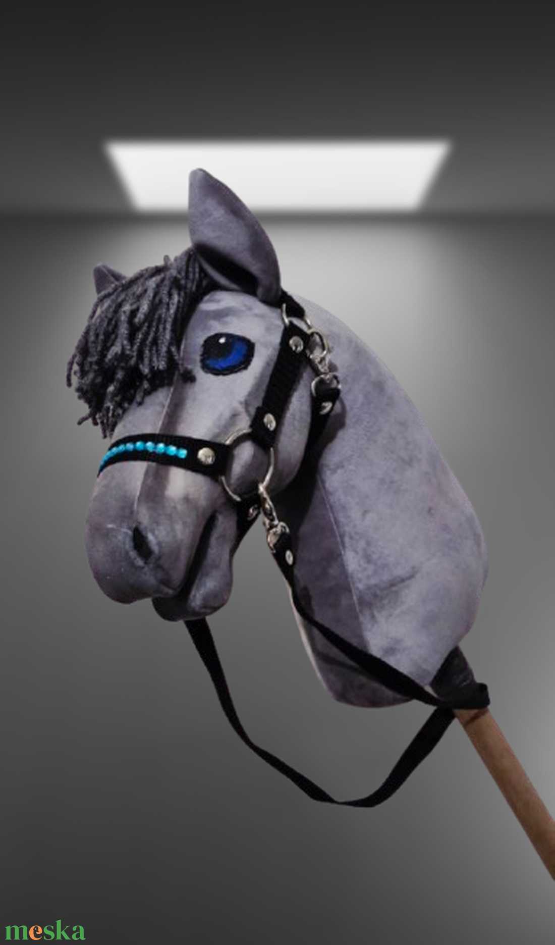 Hobby Horse Smokey  kötőfékkel kantárral. - játék & sport - plüssállat & játékfigura - ló - Meska.hu