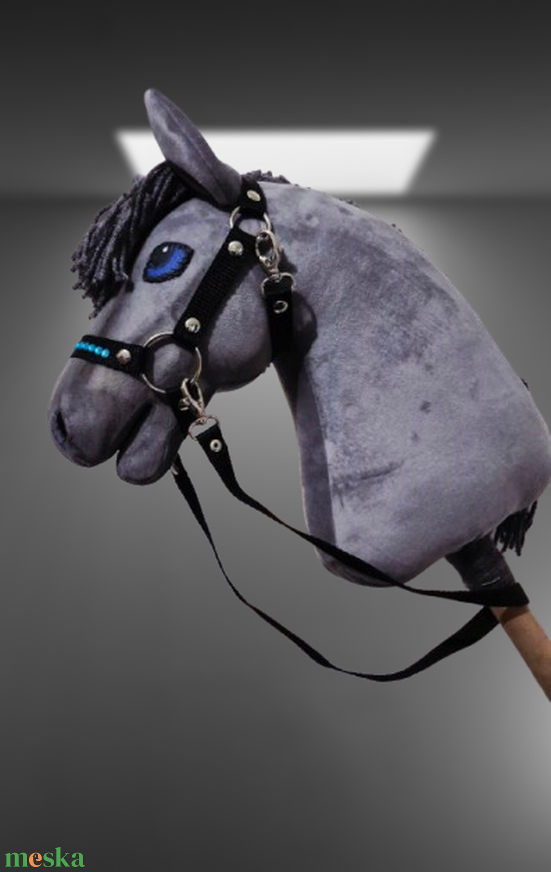 Hobby Horse Smokey  kötőfékkel kantárral. - játék & sport - plüssállat & játékfigura - ló - Meska.hu
