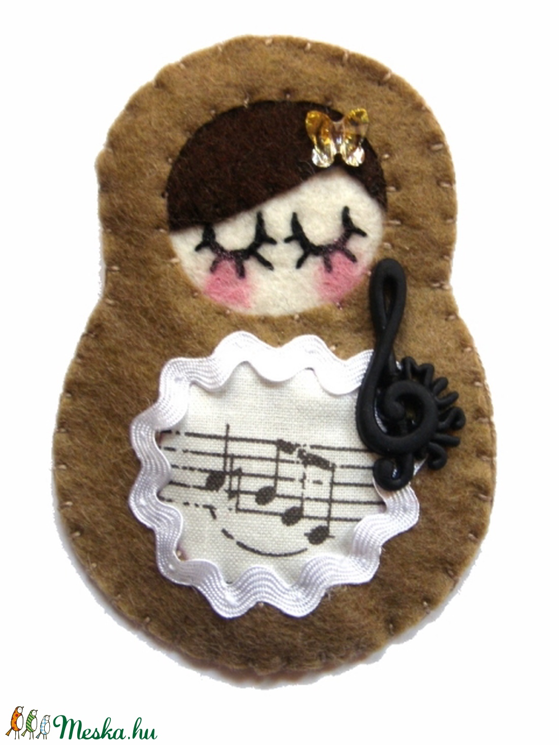  Matrjoska kitűző-Sallala -  - Meska.hu