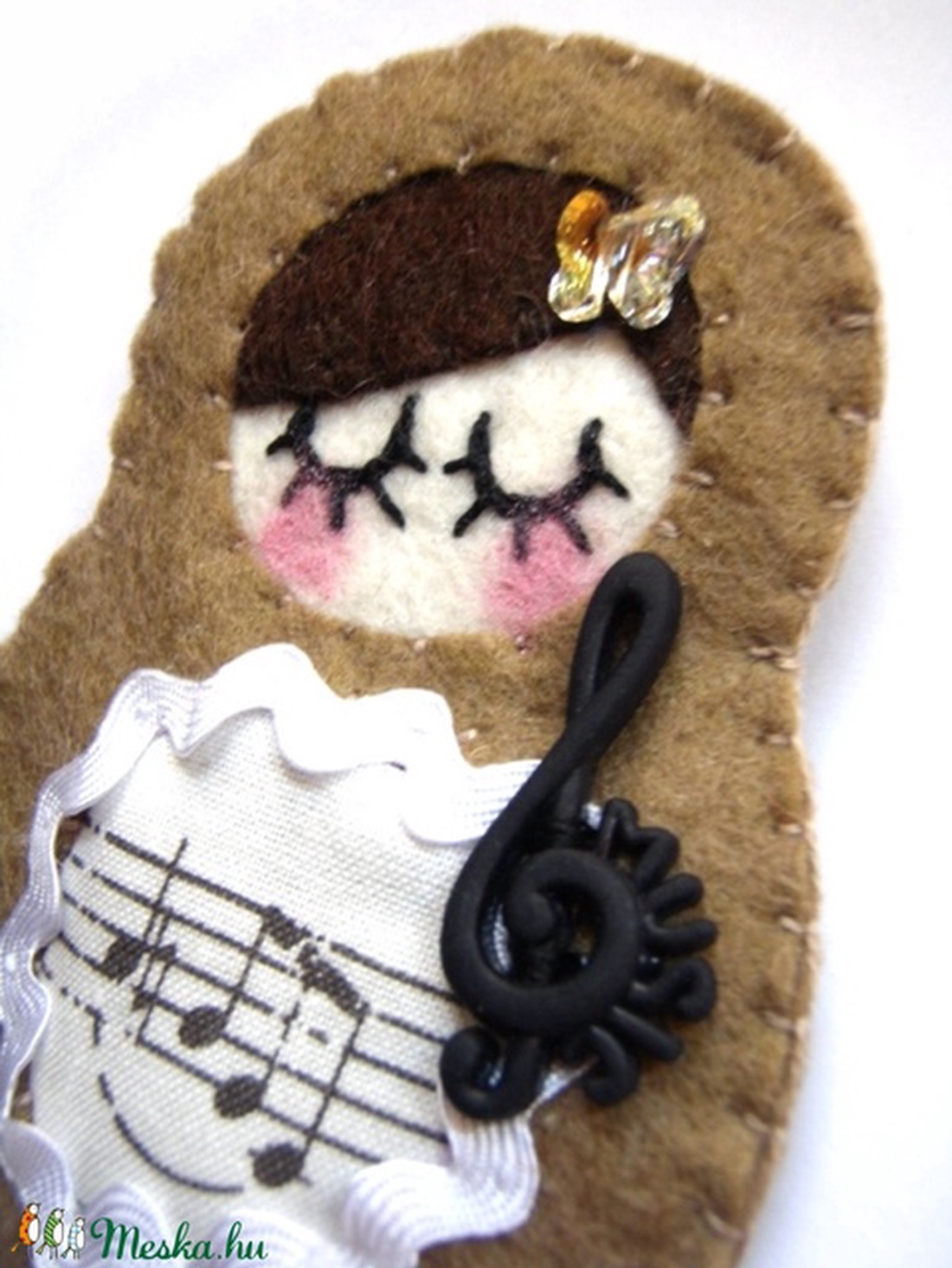  Matrjoska kitűző-Sallala -  - Meska.hu