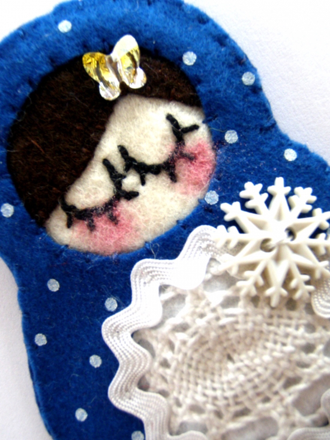 Matrjoska Hópihe Sötétkék -  - Meska.hu