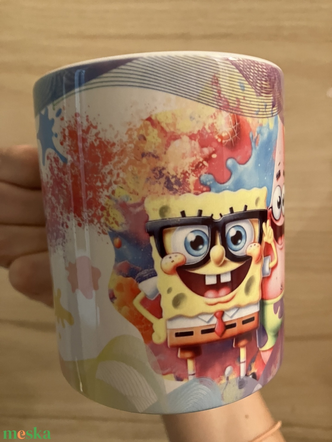 Saját neves/feliratos spongyabob bögre - otthon & életmód - konyhafelszerelés, tálalás - tálalás - bögre & csésze - Meska.hu