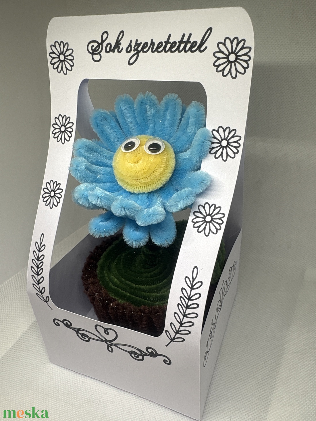 Zsenília virágocska, asztaldísz - otthon & életmód - dekoráció - virágdísz és tartó - csokor & virágdísz - Meska.hu