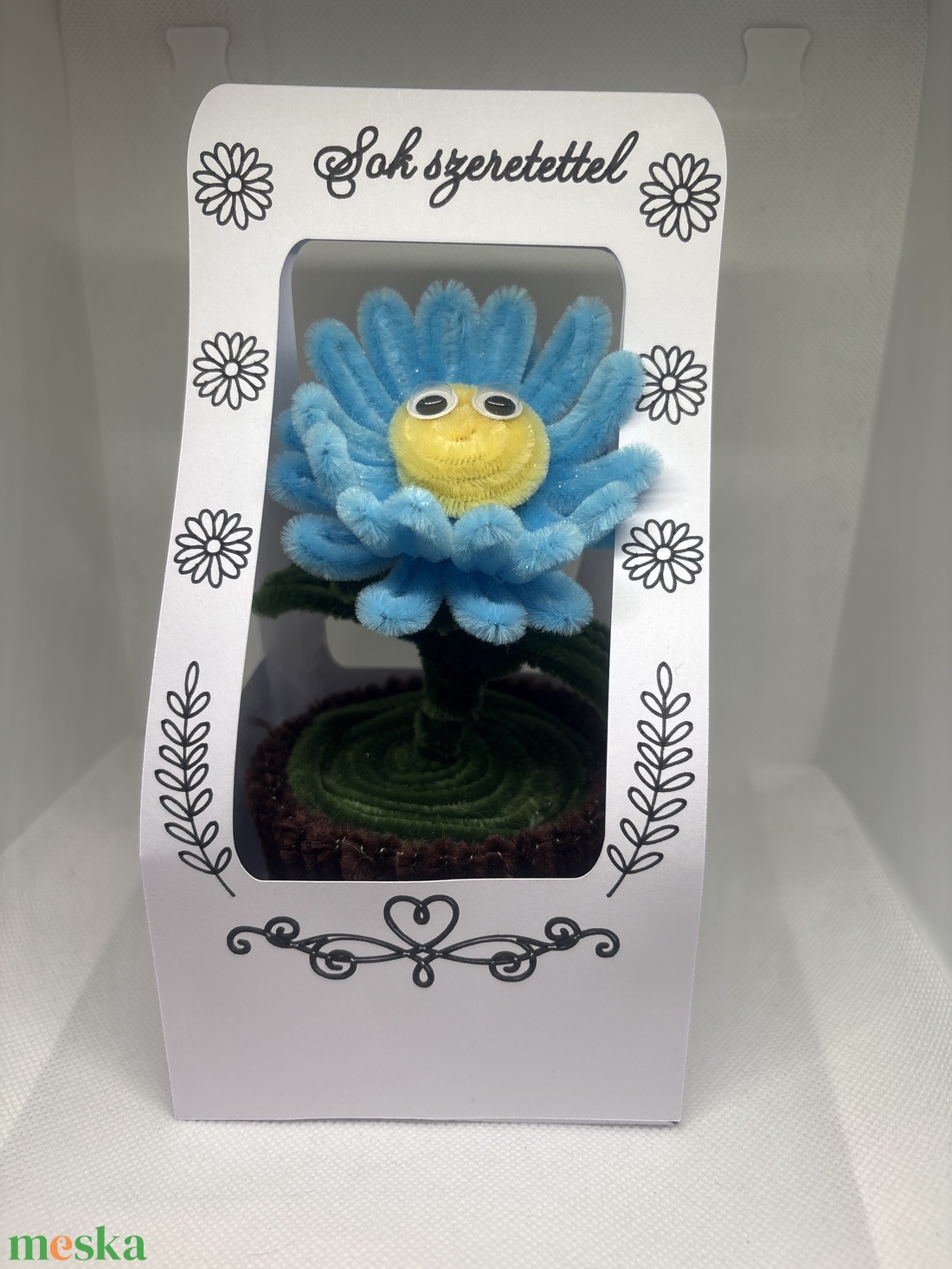 Zsenília virágocska, asztaldísz - otthon & életmód - dekoráció - virágdísz és tartó - csokor & virágdísz - Meska.hu