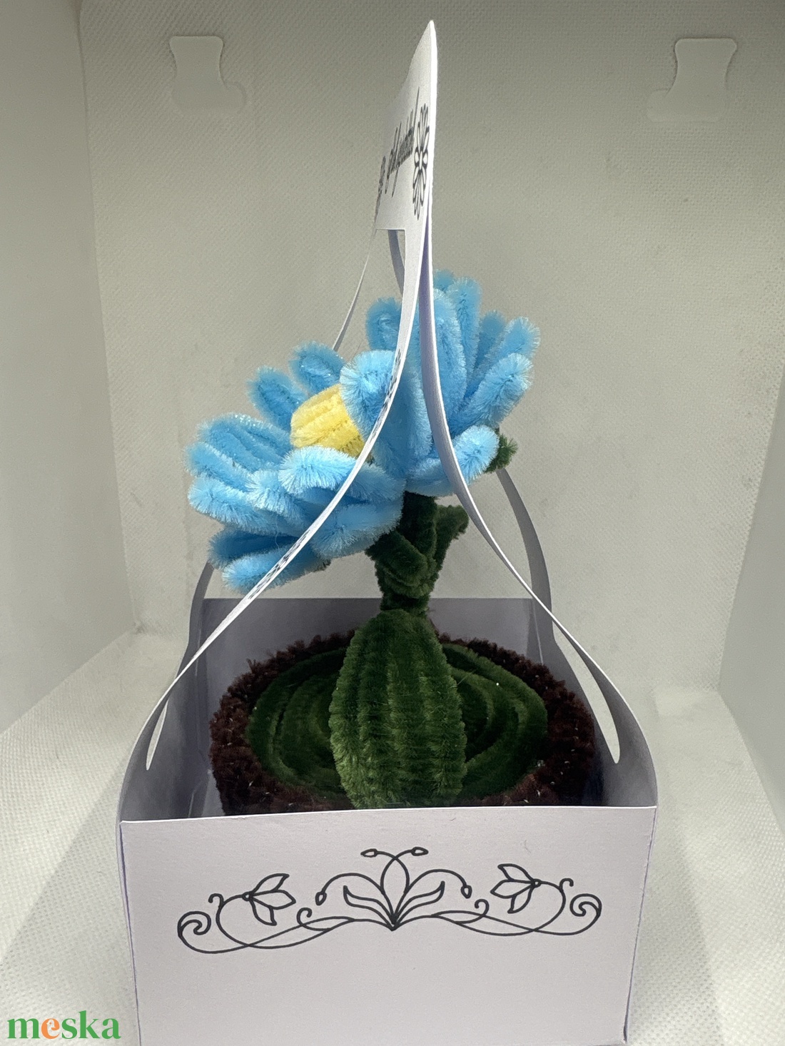 Zsenília virágocska, asztaldísz - otthon & életmód - dekoráció - virágdísz és tartó - csokor & virágdísz - Meska.hu