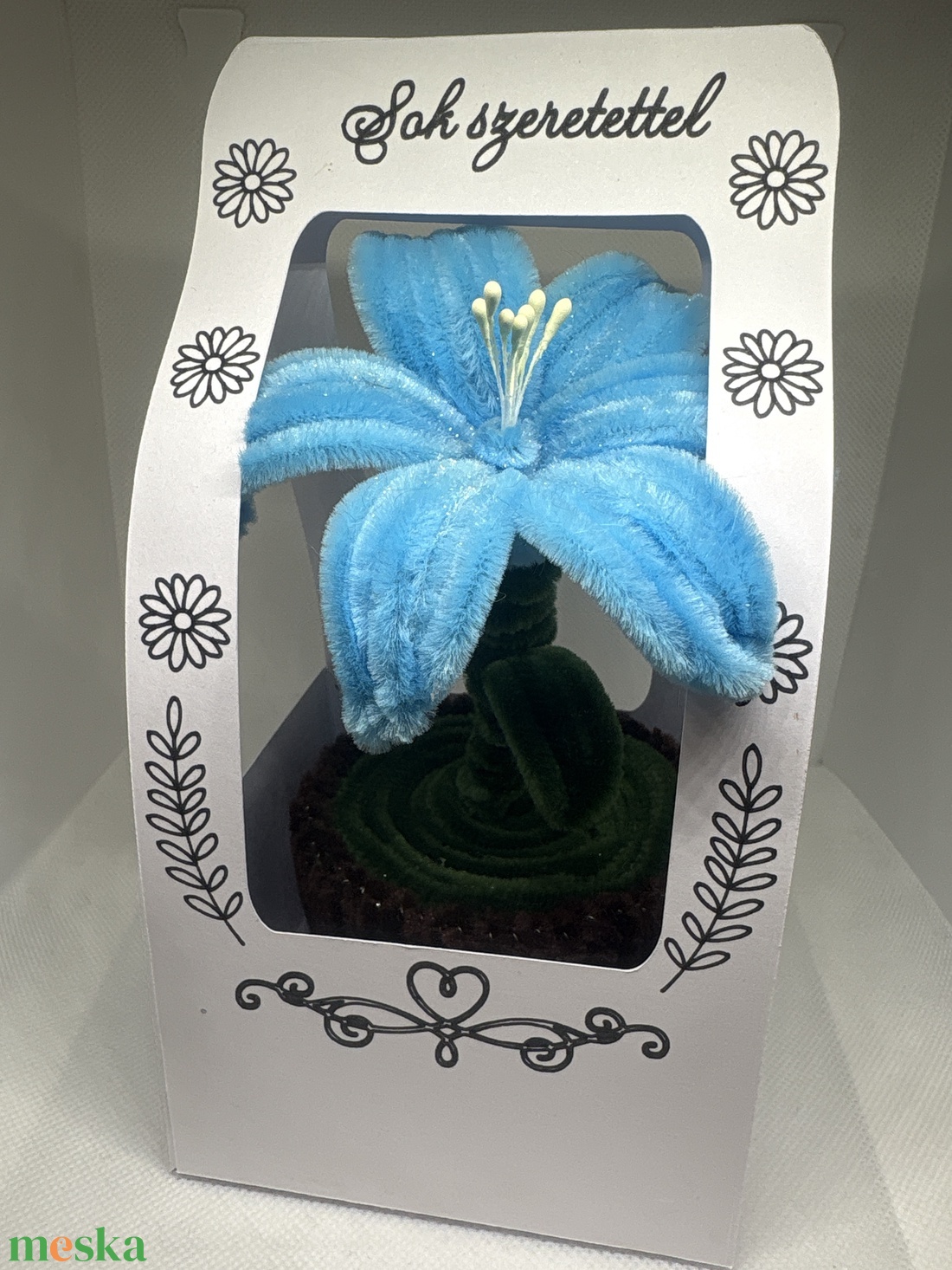 Zsenília virágocska, asztaldísz - otthon & életmód - dekoráció - virágdísz és tartó - csokor & virágdísz - Meska.hu