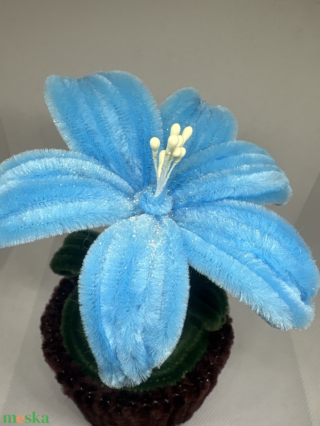 Zsenília virágocska, asztaldísz - otthon & életmód - dekoráció - virágdísz és tartó - csokor & virágdísz - Meska.hu