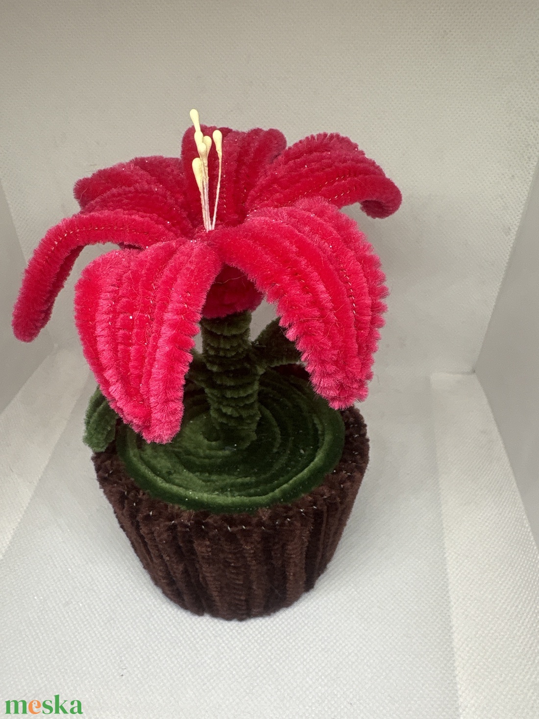 Zsenília virágocska, asztaldísz - otthon & életmód - dekoráció - virágdísz és tartó - csokor & virágdísz - Meska.hu