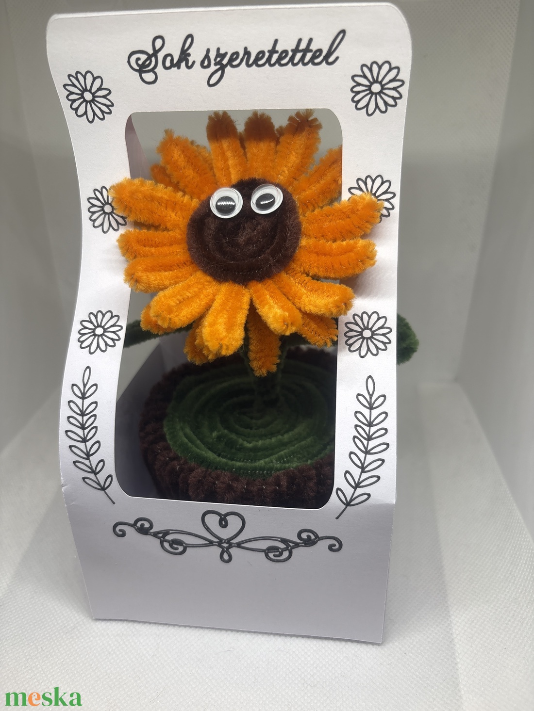 Zsenília virágocska, asztaldísz - otthon & életmód - dekoráció - virágdísz és tartó - csokor & virágdísz - Meska.hu