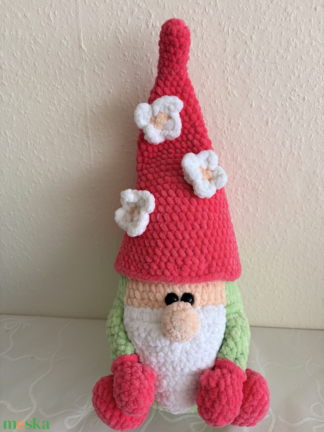 Horgolt tavaszi manó - játék & sport - plüssállat & játékfigura - majom - Meska.hu