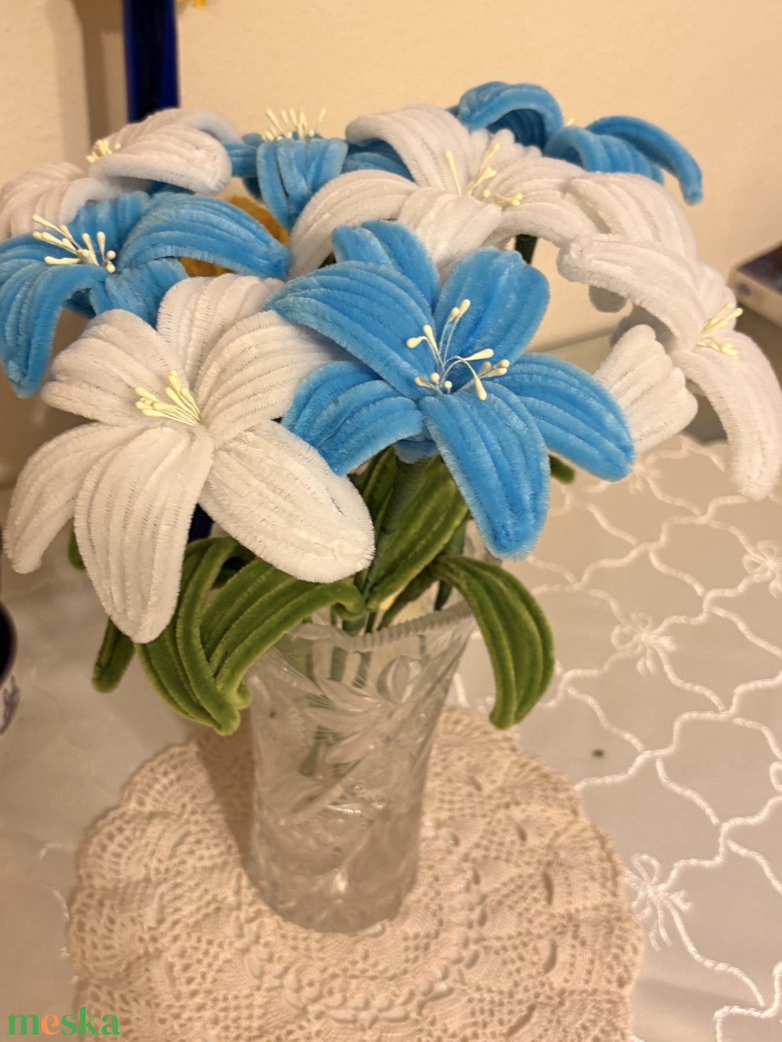 8 db zsenília liliom - otthon & életmód - virágdekoráció - virágdíszek - asztali virágdísz - Meska.hu