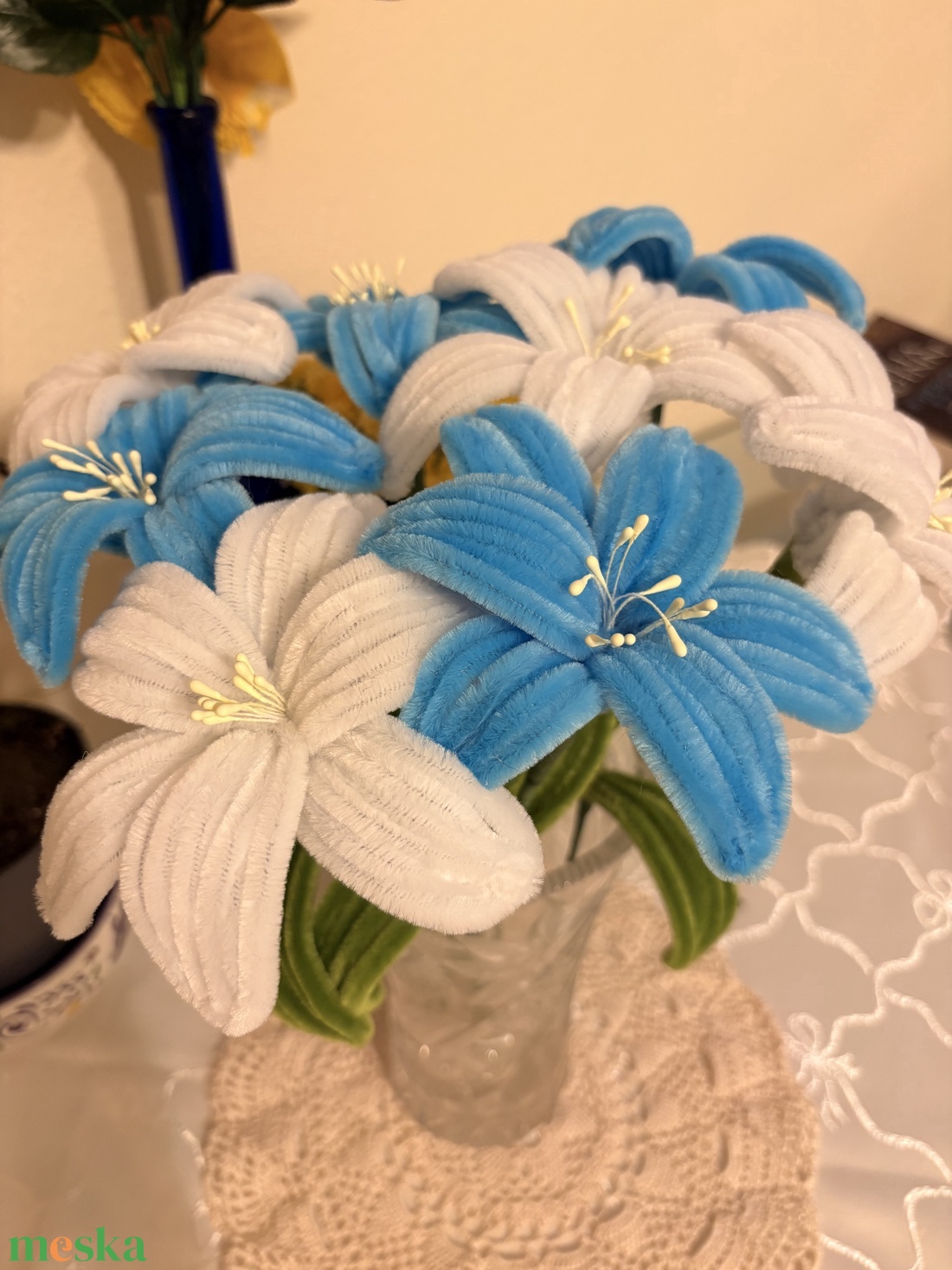 8 db zsenília liliom - otthon & életmód - virágdekoráció - virágdíszek - asztali virágdísz - Meska.hu