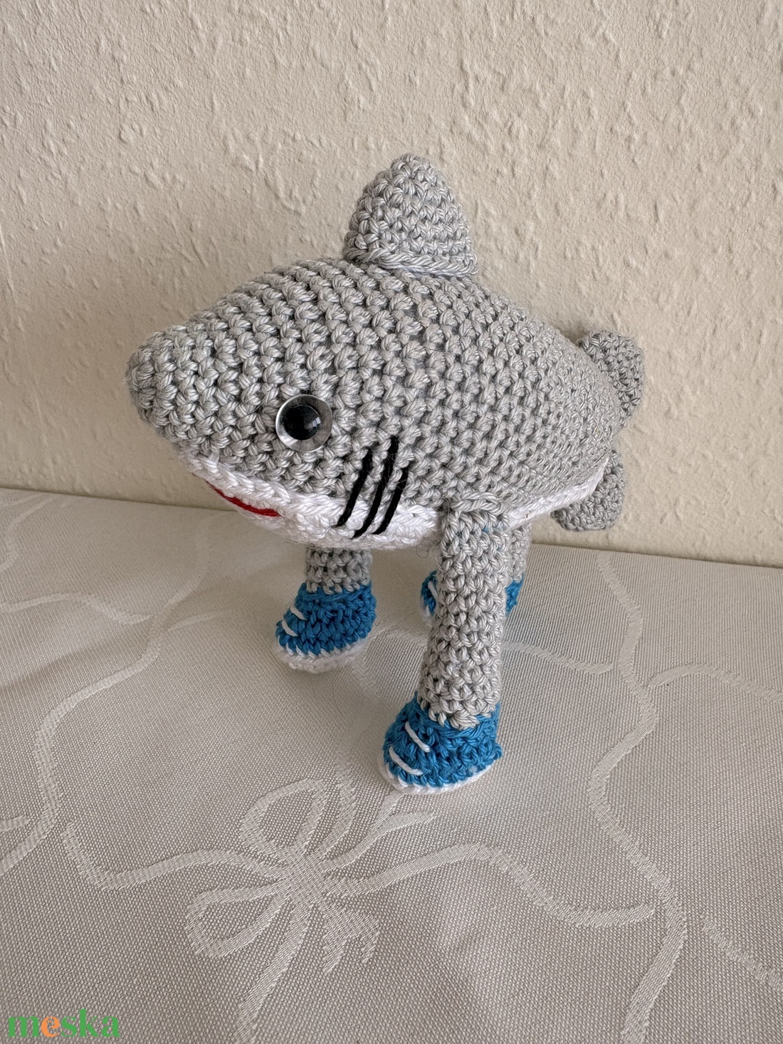 Horgolt tralalero tralala - játék & sport - plüssállat & játékfigura - hal - Meska.hu