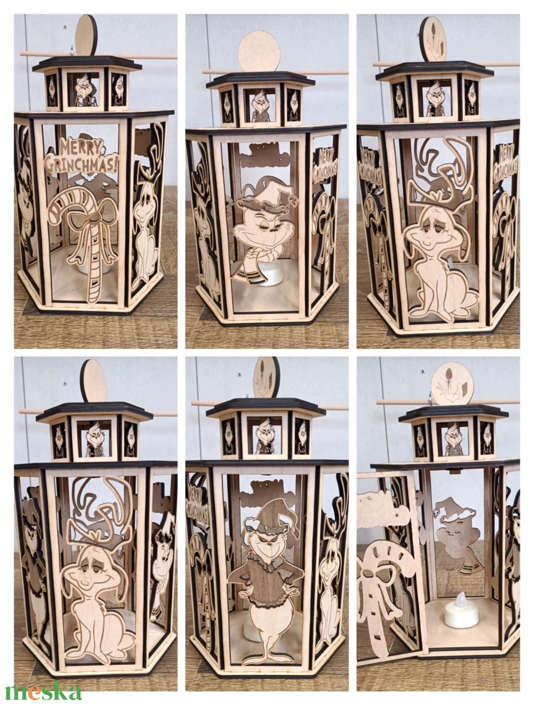 Grincses lámpás - karácsony - karácsonyi lakásdekoráció - karácsonyi fénydekoráció - Meska.hu