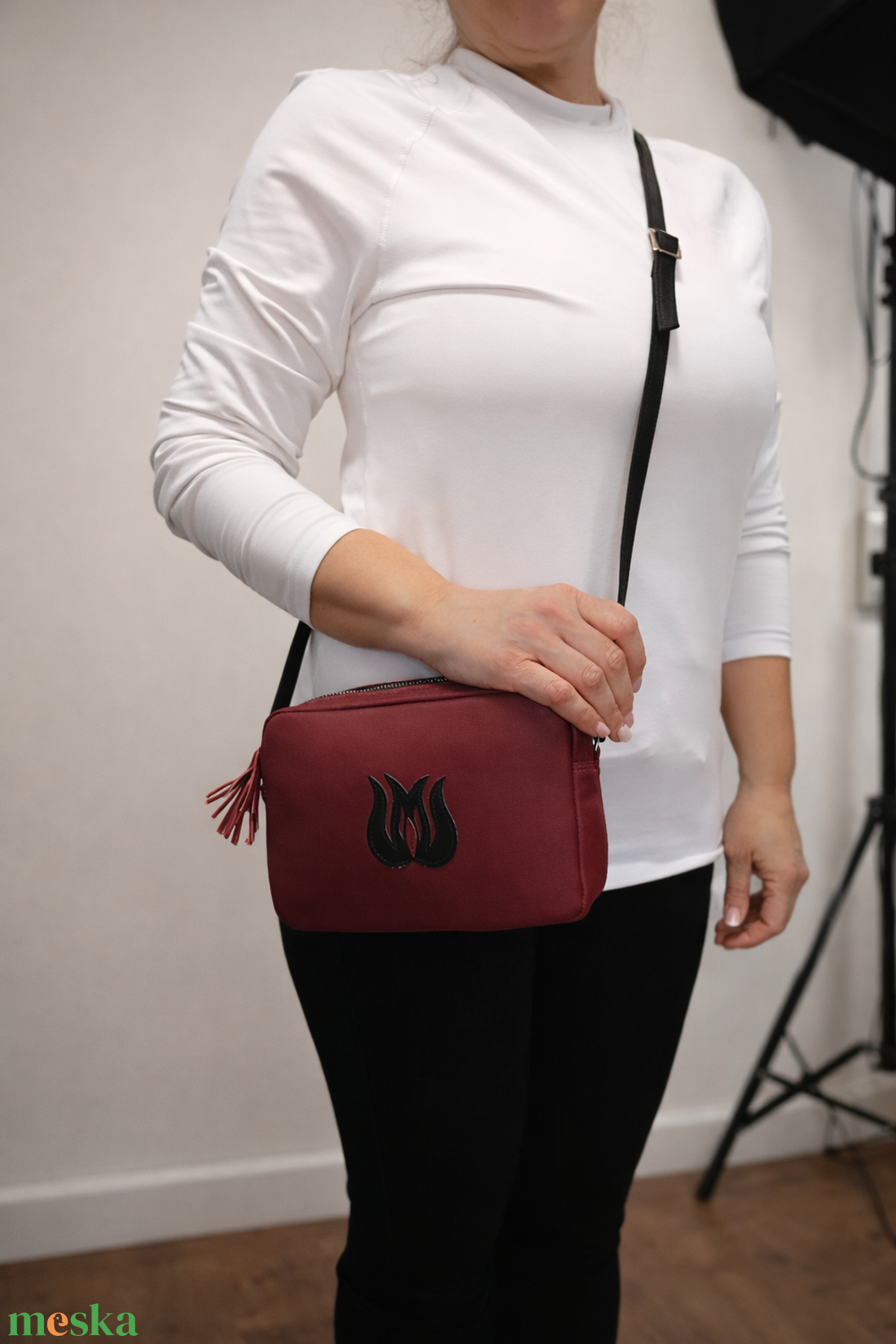 Női bőr táska - táska & tok - kézitáska & válltáska - vállon átvethető táska - Meska.hu