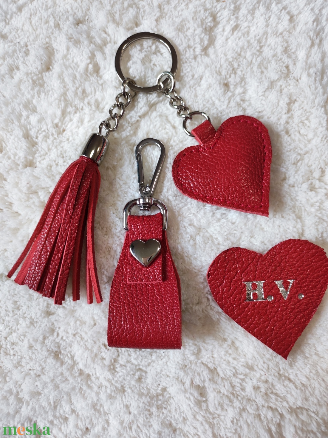 Bőr táska dísz, kulcstartó  - táska & tok - kulcstartó & táskadísz - táskaakasztó - Meska.hu