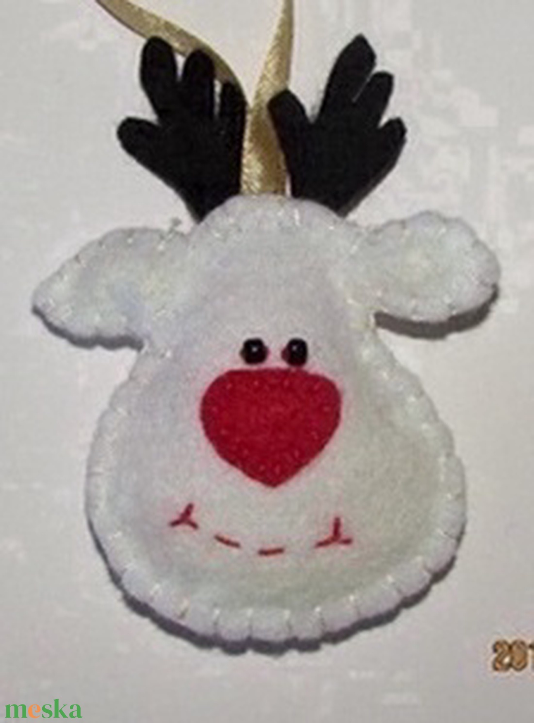 Rénszarvas fej dísz  - karácsony - karácsonyi lakásdekoráció - karácsonyi manók, figurák - Meska.hu