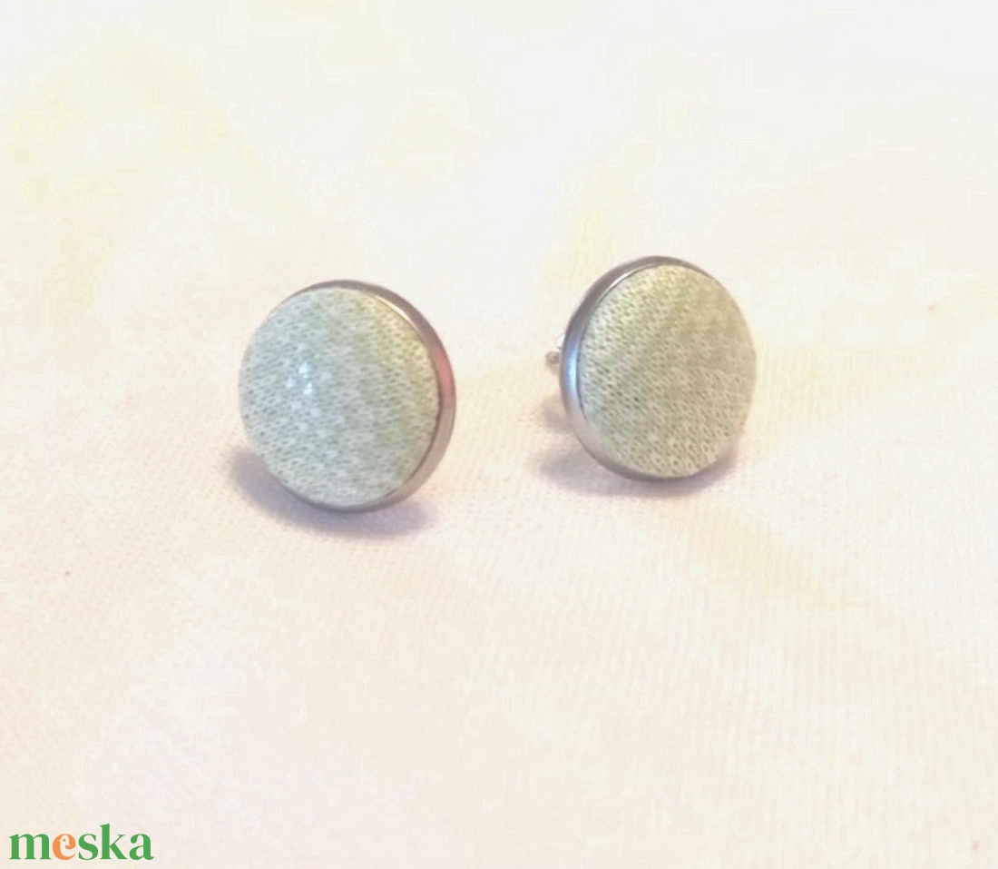 Pasztellzöld fülklipsz  - ékszer - fülbevaló - klipsz - Meska.hu