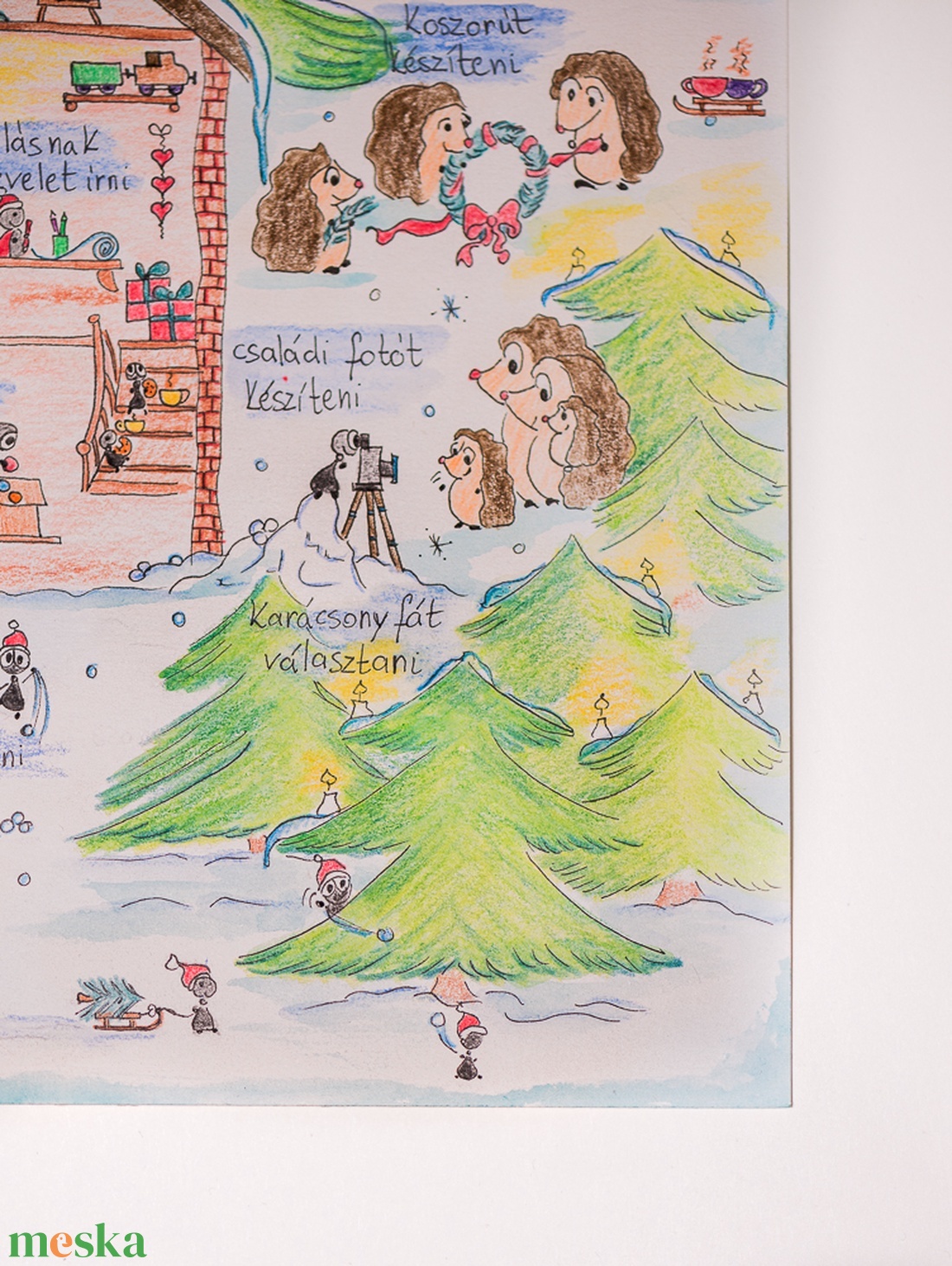 Karácsonyi Bakkancslista, Adventi Készülődés Gyerekekkel,Karácsonyi Dekoráció,Karácsonyi Ötlettár - művészet - grafika & illusztráció - egyéb rajzok - Meska.hu