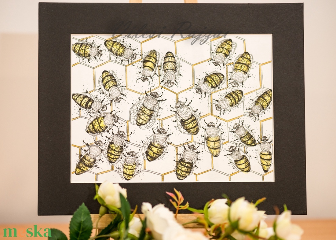 Méhecskék kaptárban illusztráció, Dekoráció, Mese Illusztráció - művészet - grafika & illusztráció - egyéb rajzok - Meska.hu Méhecskék kaptárban illusztráció, Dekoráció, Mese Illusztráció - művészet - grafika & illusztráció - egyéb rajzok - Meska.hu
