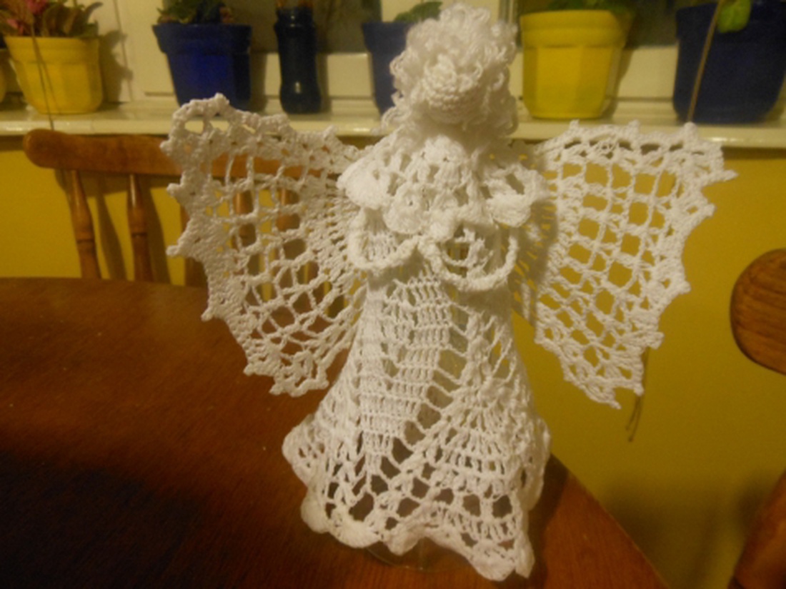 Horgolt karácsonyfa csúcsdísz -  - Meska.hu