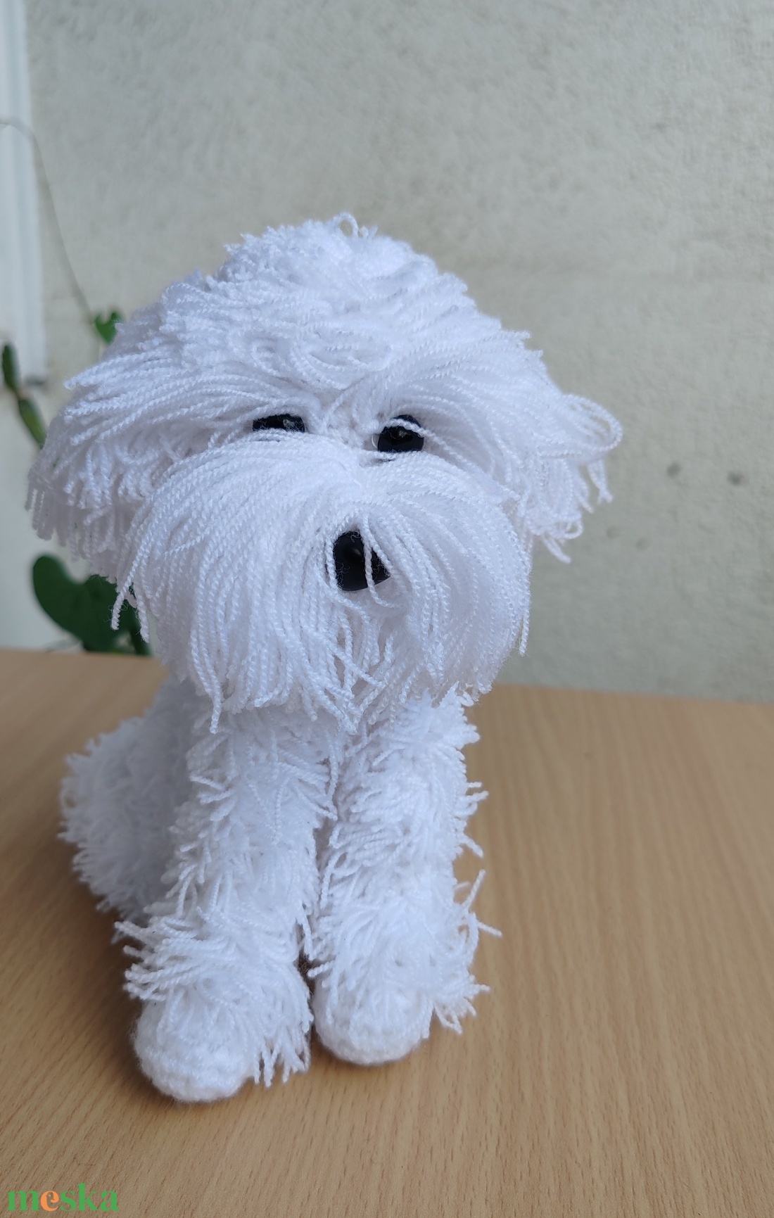 Fehér horgolt Havanese kutya  - játék & sport - plüssállat & játékfigura - kutya - Meska.hu