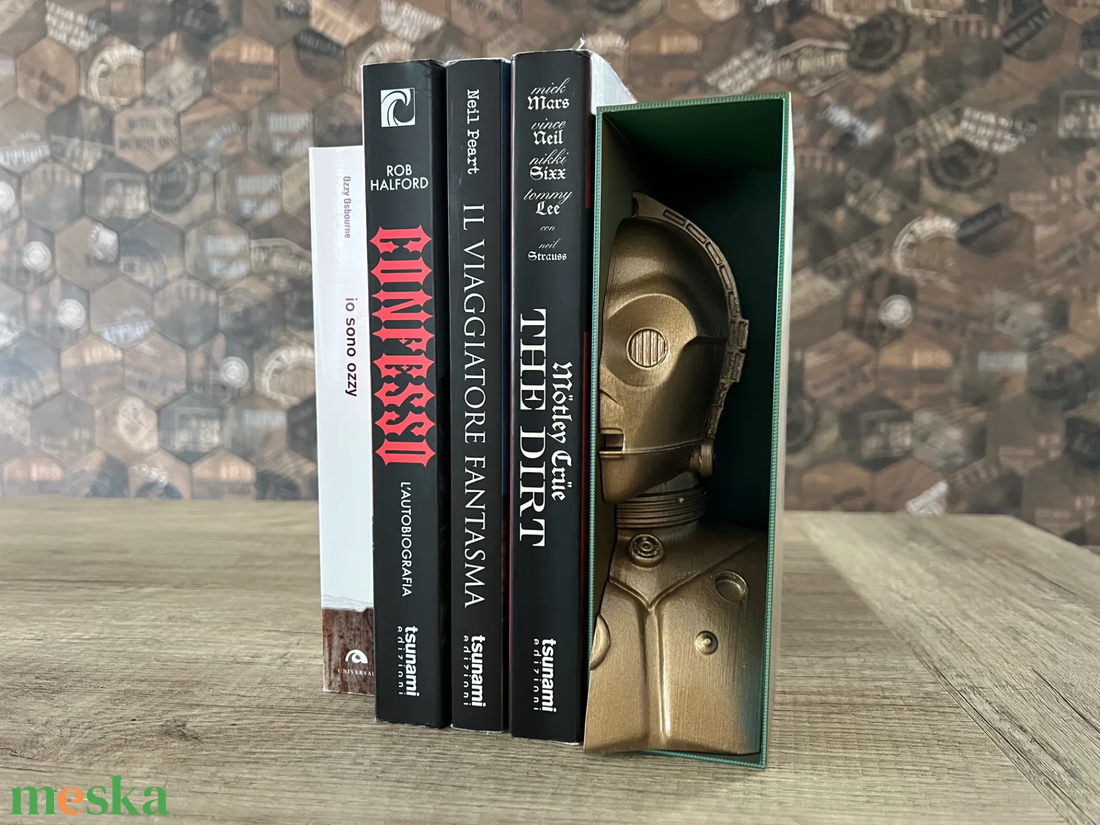 Star Wars C-3PO Könyvtámasz és Polcdísz. - otthon & életmód - dekoráció - asztal és polc dekoráció - könyvtámasz - Meska.hu
