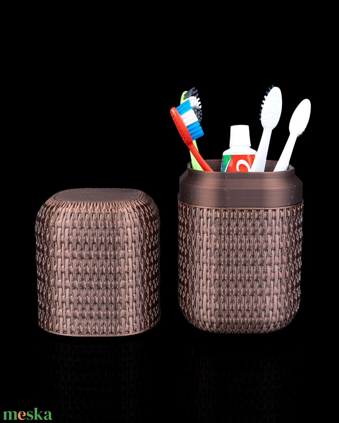 8 Részes Fürdőszobai rattan stílusú rendező szett 3D nyomtatott, modern design - otthon & életmód - fürdőszoba - fürdőszobai tároló - Meska.hu 8 Részes Fürdőszobai rattan stílusú rendező szett 3D nyomtatott, modern design - otthon & életmód - fürdőszoba - fürdőszobai tároló - Meska.hu