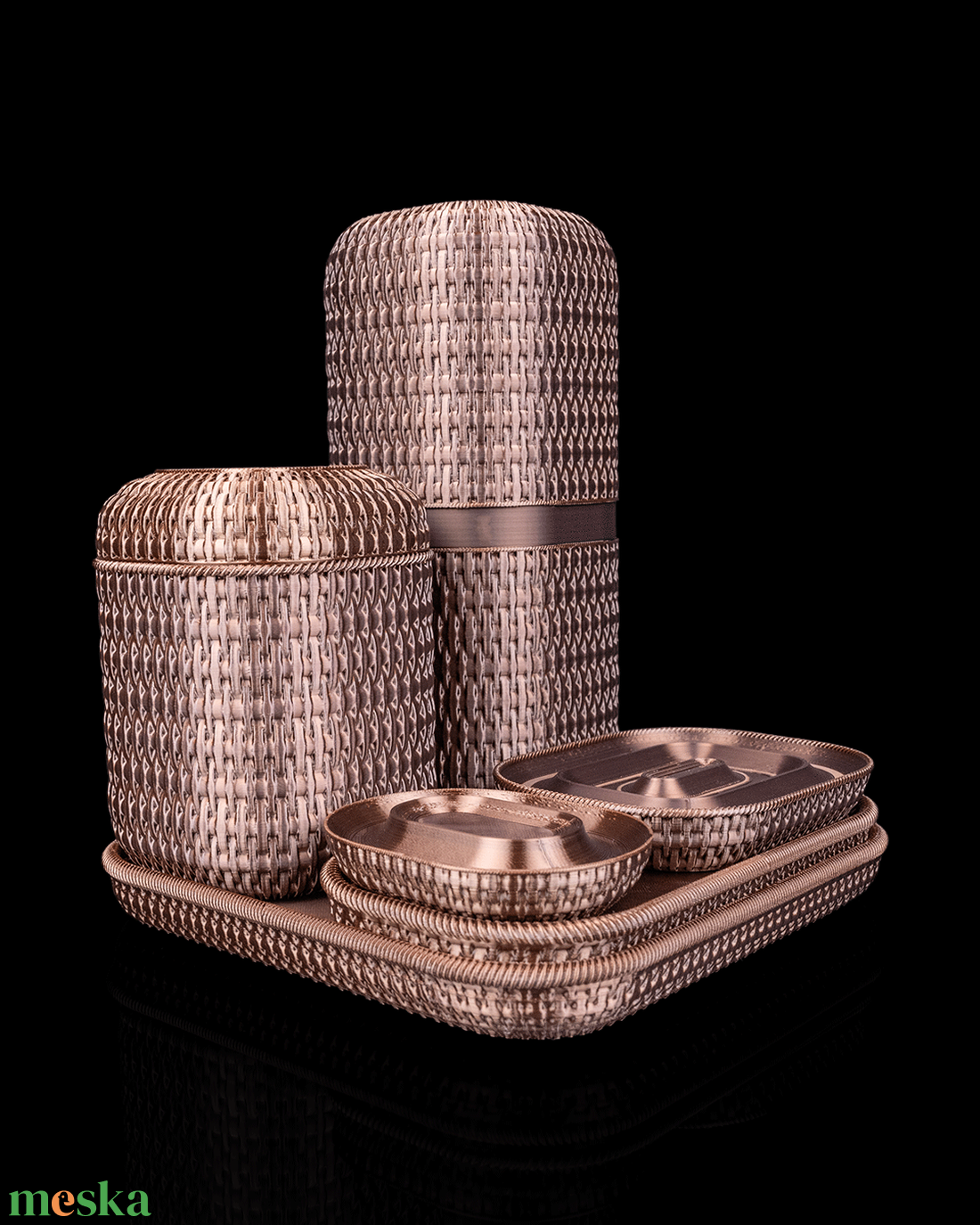8 Részes Fürdőszobai rattan stílusú rendező szett 3D nyomtatott, modern design - otthon & életmód - fürdőszoba - fürdőszobai tároló - Meska.hu 8 Részes Fürdőszobai rattan stílusú rendező szett 3D nyomtatott, modern design - otthon & életmód - fürdőszoba - fürdőszobai tároló - Meska.hu