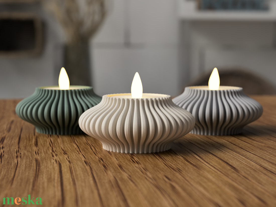 Modern LED mécses szett  hangulat és elegancia tűz nélkül - esküvő - dekoráció - gyertya & gyertyatartó - Meska.hu