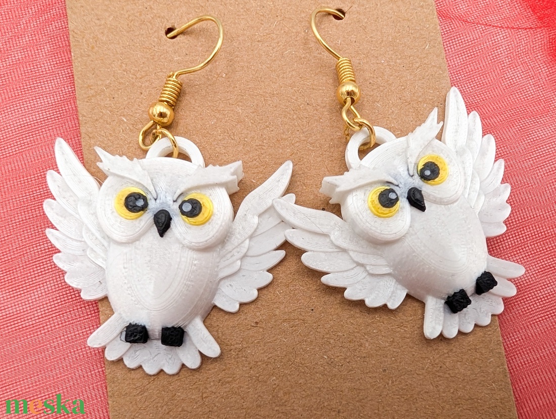 Harry Potteres Hedvig Fülbevaló - ékszer - fülbevaló - fülékszer - Meska.hu Harry Potteres Hedvig Fülbevaló - ékszer - fülbevaló - fülékszer - Meska.hu