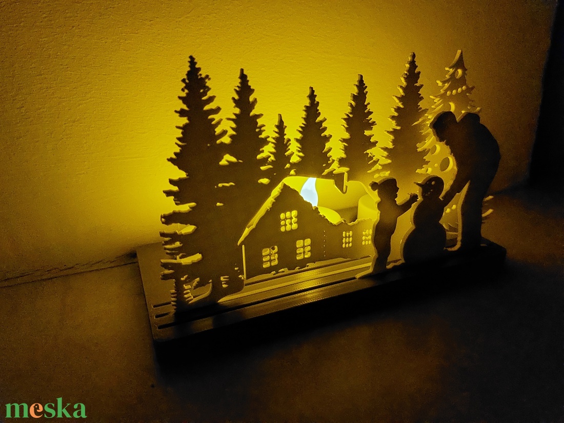 Meghitt Karácsonyi Hangulatfény Dioráma - otthon & életmód - lámpa - hangulatlámpa - Meska.hu