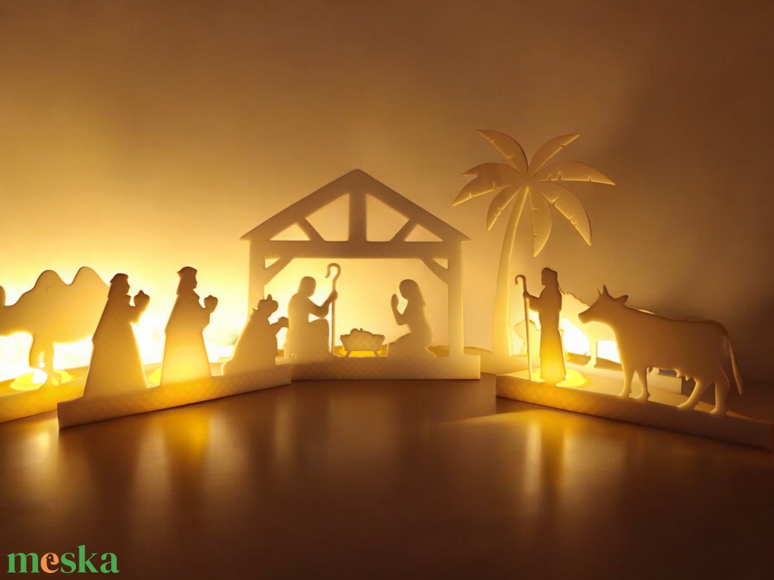 Meghitt Különleges Karácsonyi Betlehem Dekoráció Led világítással - otthon & életmód - lámpa - hangulatlámpa - Meska.hu