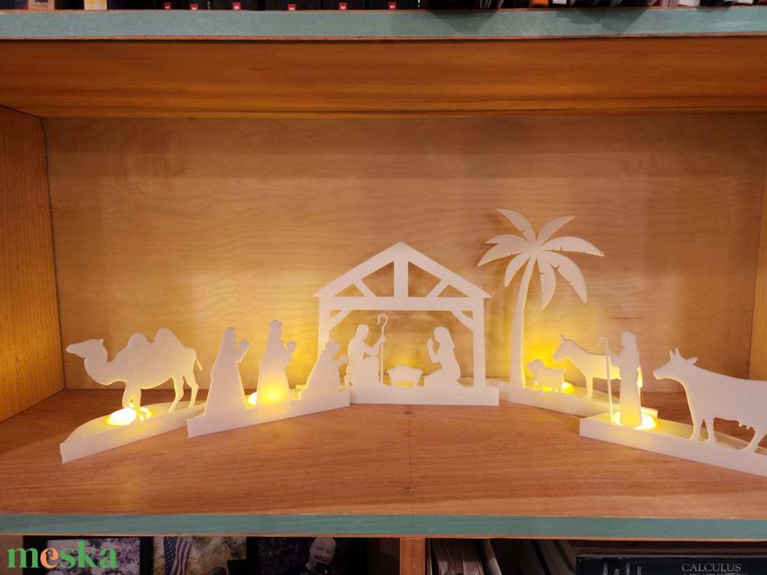 Meghitt Különleges Karácsonyi Betlehem Dekoráció Led világítással - otthon & életmód - lámpa - hangulatlámpa - Meska.hu
