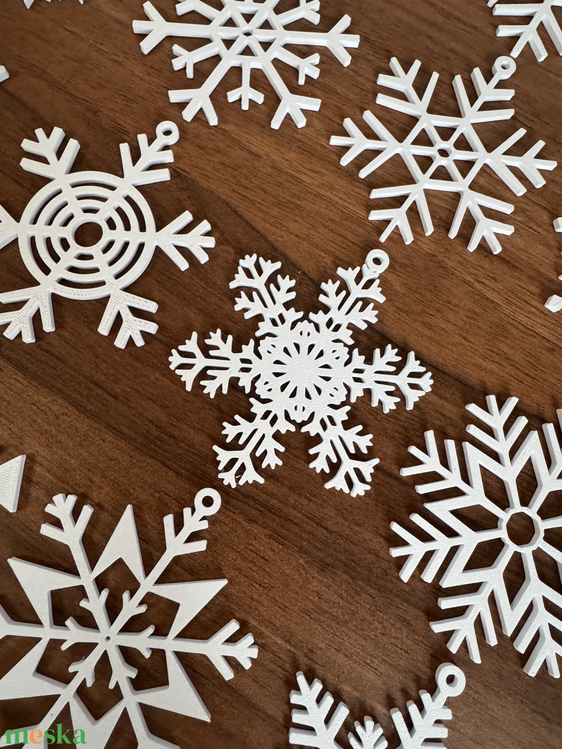 25 darabos Hópehely karácsonyfadíszek  - karácsony - karácsonyi lakásdekoráció - karácsonyi lakásdíszek - Meska.hu