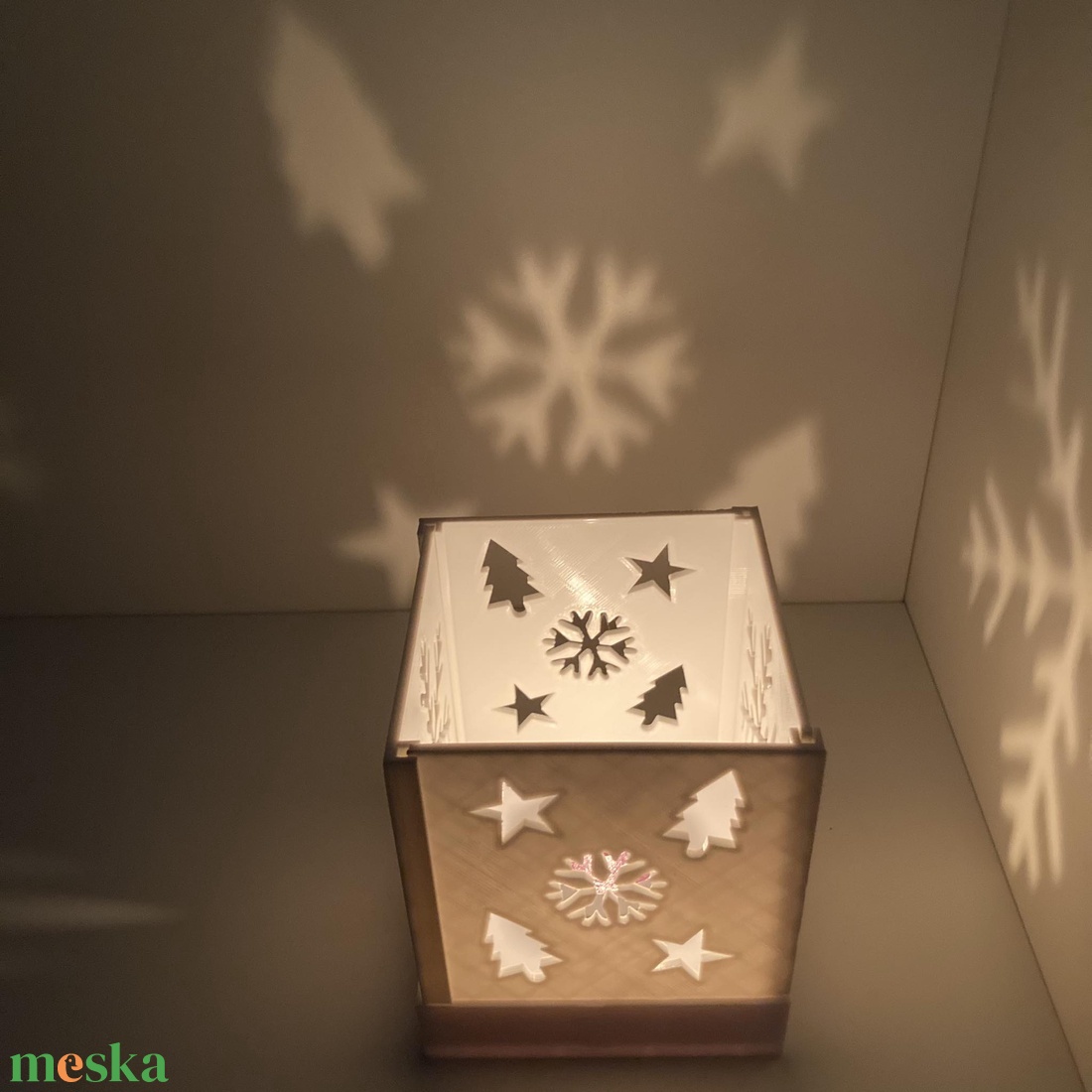 Karácsonyi fénydoboz  - karácsony - karácsonyi lakásdekoráció - karácsonyi fénydekoráció - Meska.hu