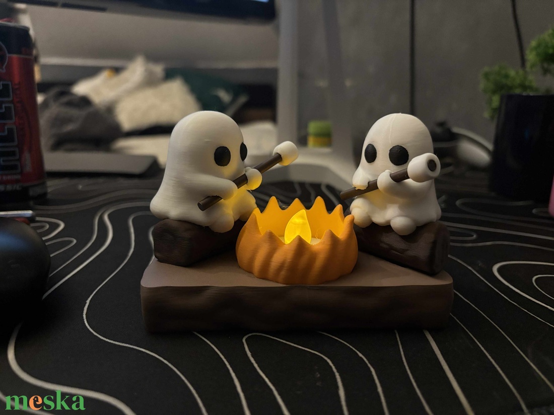 Cuki Világító Tábortűz  Asztaldísz Szellemekkel. - otthon & életmód - dekoráció - halloween - halloweeni dekoráció - Meska.hu
