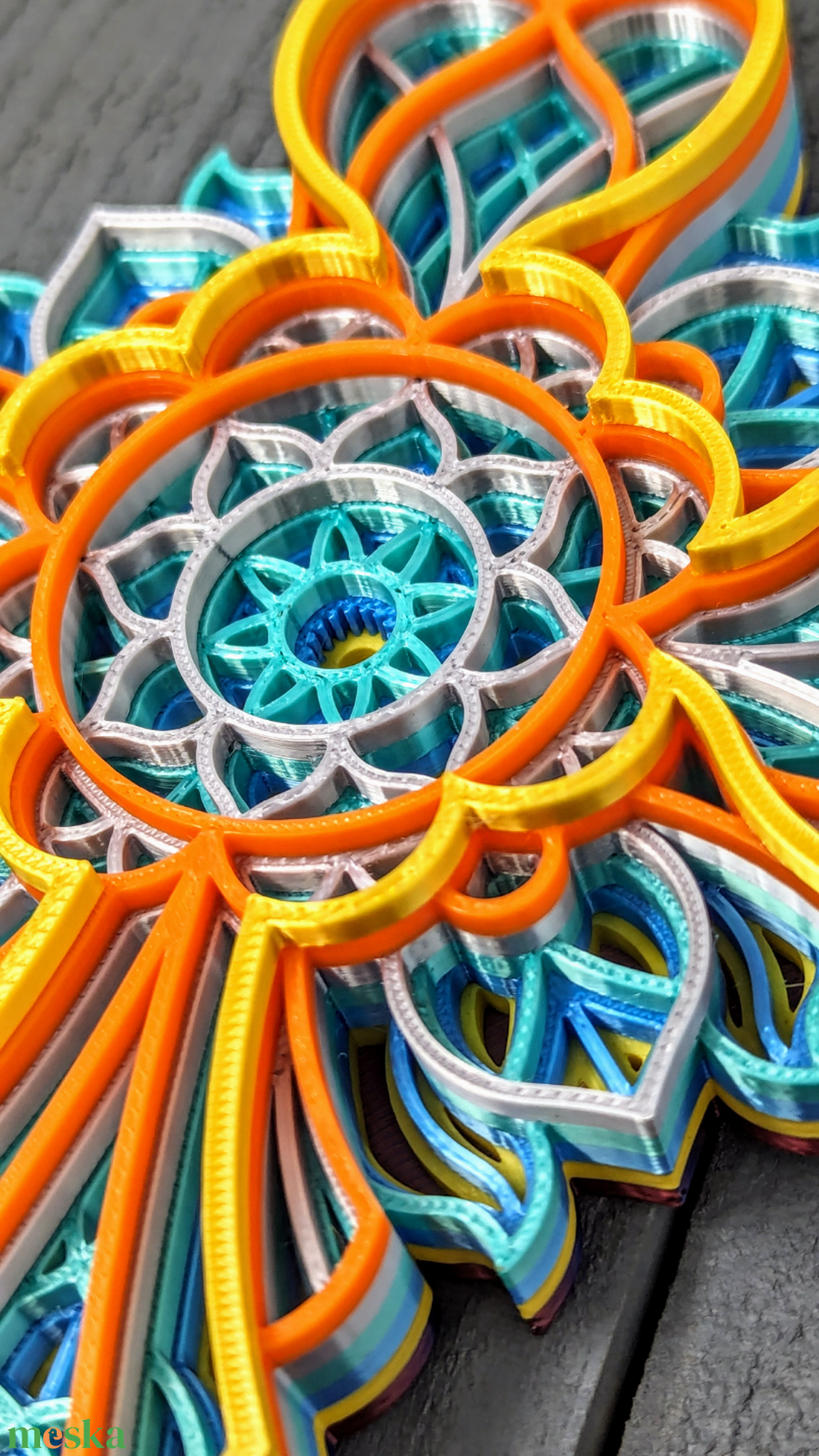 Színes Mandala Kereszt - otthon & életmód - dekoráció - spiritualitás - mandala - Meska.hu