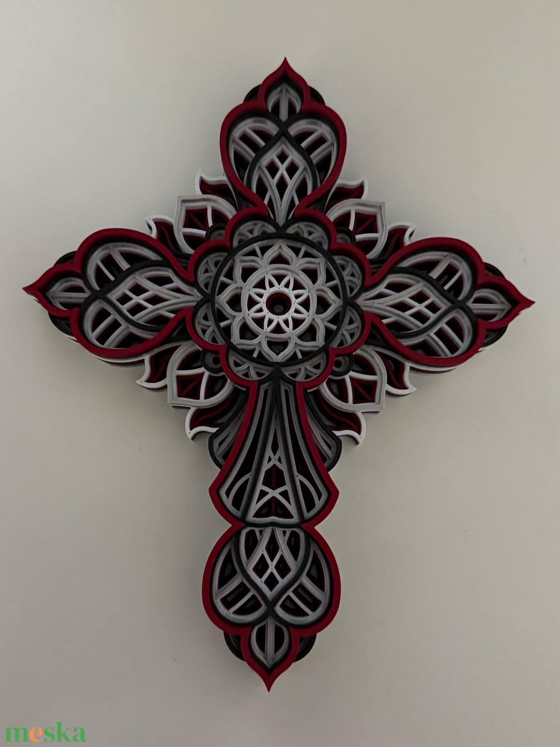 Színes Mandala Kereszt - otthon & életmód - dekoráció - spiritualitás - mandala - Meska.hu