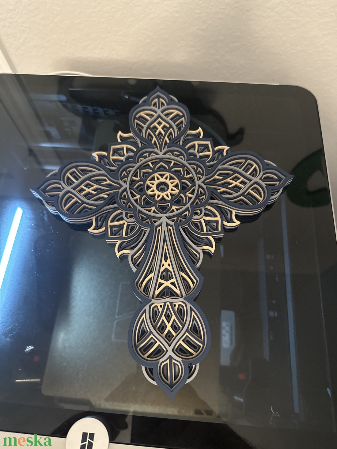 Színes Mandala Kereszt - otthon & életmód - dekoráció - spiritualitás - mandala - Meska.hu