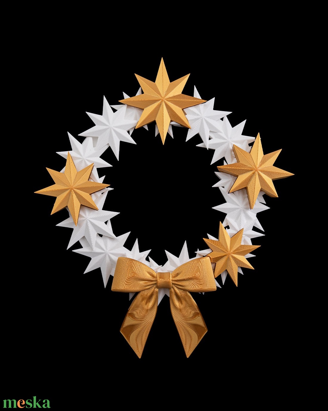 Karácsonyi Csillagos Ajtódísz és Kopogtató - karácsony - karácsonyi lakásdekoráció - karácsonyi ajtódíszek - Meska.hu