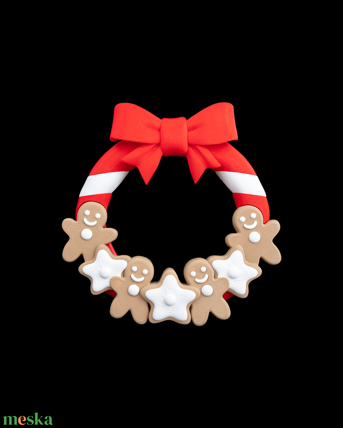 Karácsonyi Mézeskalácsos Ajtódísz és Kopogtató - karácsony - karácsonyi lakásdekoráció - karácsonyi ajtódíszek - Meska.hu