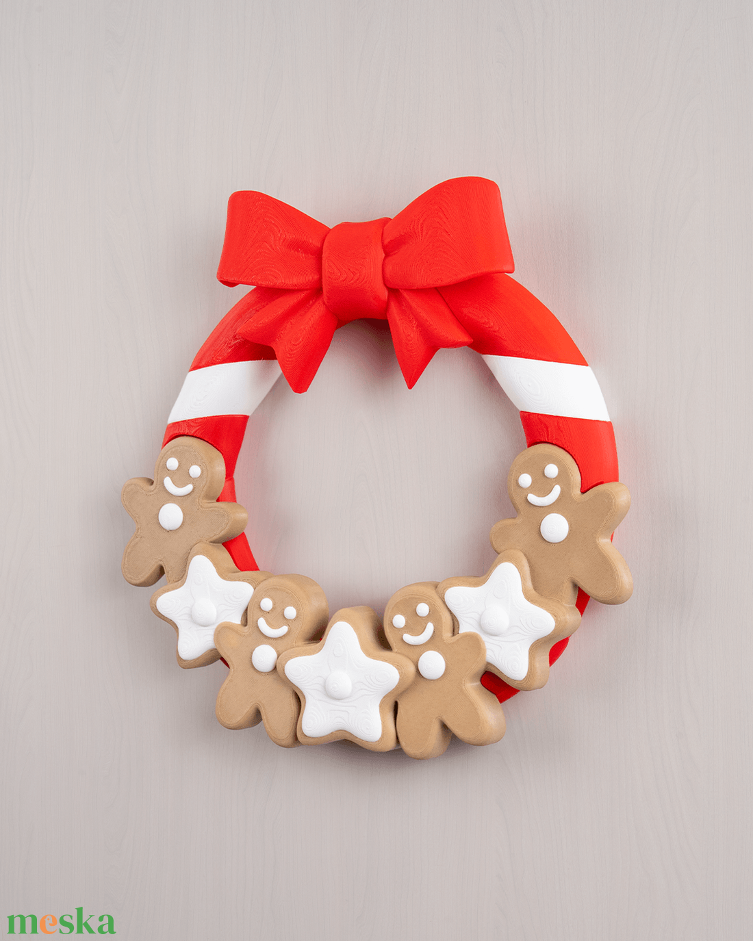 Karácsonyi Mézeskalácsos Ajtódísz és Kopogtató - karácsony - karácsonyi lakásdekoráció - karácsonyi ajtódíszek - Meska.hu