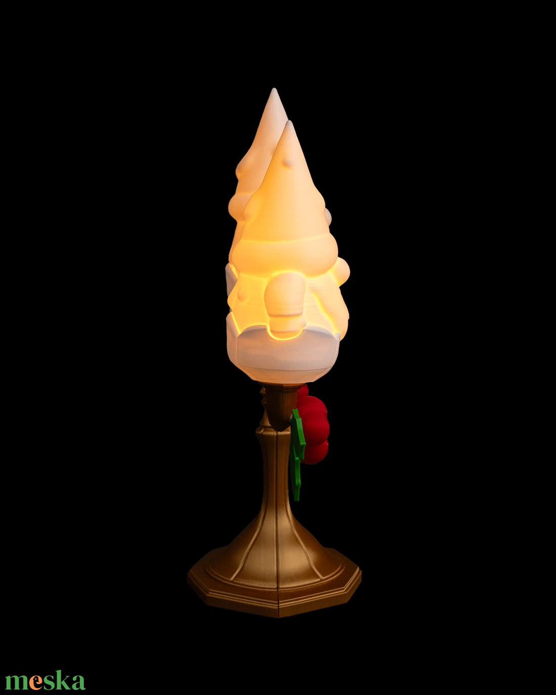 Nagy Színes Karácsonyi Manó Lámpás Led Világítással - karácsony - adventi díszek - adventi asztaldísz - Meska.hu