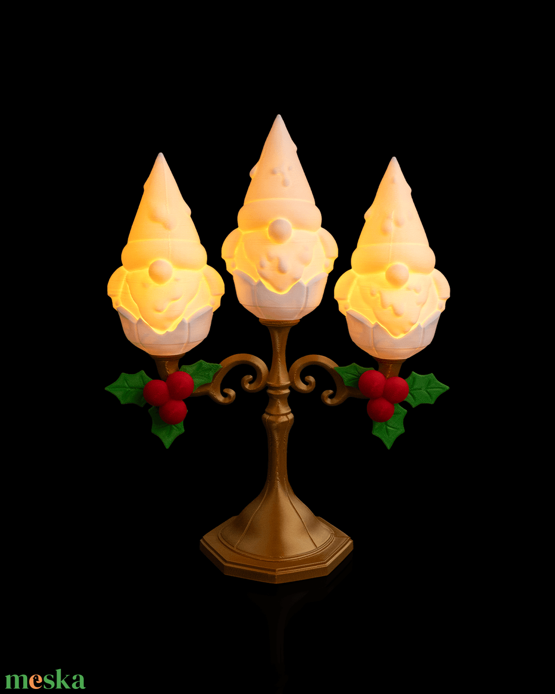 Nagy Színes Karácsonyi Manó Lámpás Led Világítással - karácsony - adventi díszek - adventi asztaldísz - Meska.hu