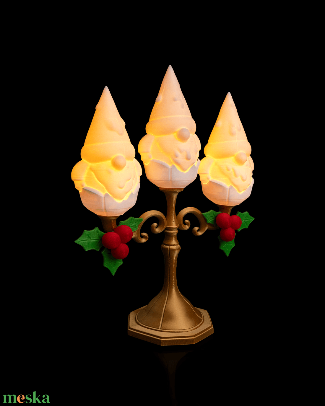 Nagy Színes Karácsonyi Manó Lámpás Led Világítással - karácsony - adventi díszek - adventi asztaldísz - Meska.hu