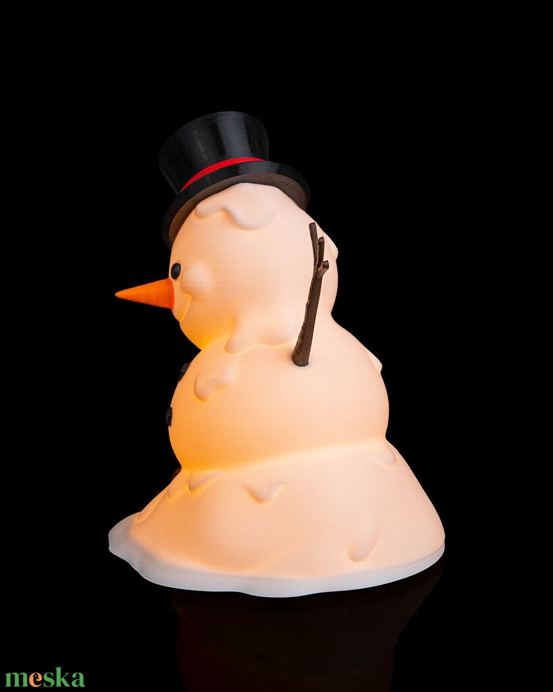 Nagy Színes Karácsonyi Hóemberes Lámpa Led Világítással - karácsony - adventi díszek - adventi asztaldísz - Meska.hu