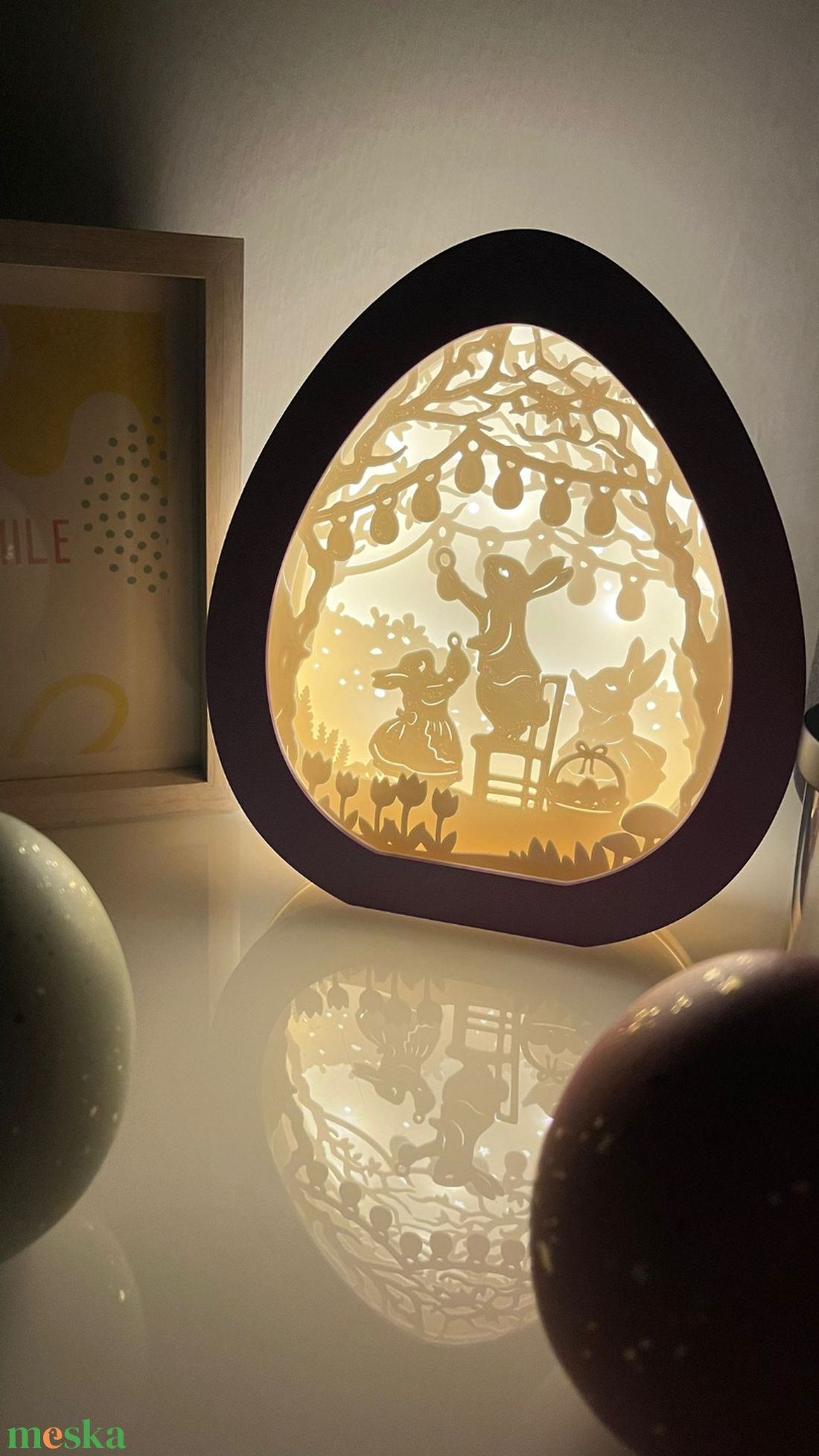 Állítható Színű Húsvéti Led Nyuszikás Világító Tojás  Asztali Dísz - otthon & életmód - lámpa - hangulatlámpa - Meska.hu